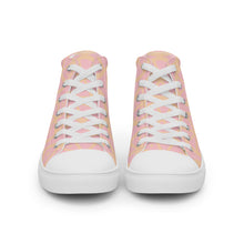 Load image into Gallery viewer, MANDARIN-PINK SUNRISE Women’s high top canvas shoes