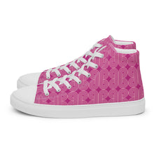 Load image into Gallery viewer, FUSCHIA Women’s high top canvas shoes