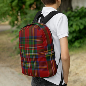 ROYAL RED TARTAN PLAID Backpack