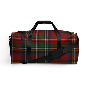 ROYAL RED TARTAN PLAID Duffle bag