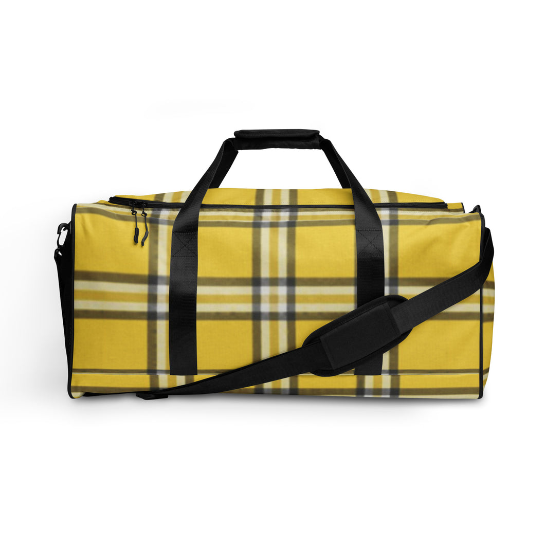 YELLOW TARTAN PLAID Duffle bag