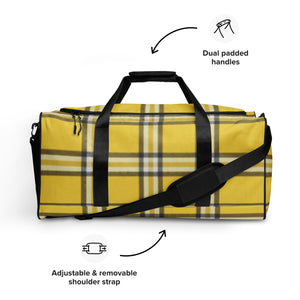 YELLOW TARTAN PLAID Duffle bag