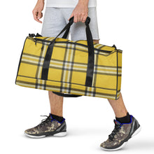 Load image into Gallery viewer, YELLOW TARTAN PLAID Duffle bag
