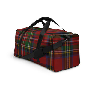 ROYAL RED TARTAN PLAID Duffle bag