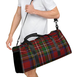 ROYAL RED TARTAN PLAID Duffle bag