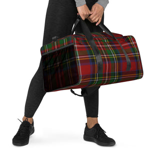 ROYAL RED TARTAN PLAID Duffle bag