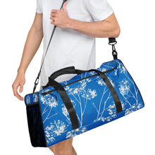 Load image into Gallery viewer, BLUE AND WHITE FLORAL Duffle bag
