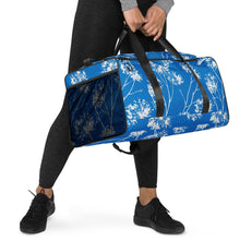 Load image into Gallery viewer, BLUE AND WHITE FLORAL Duffle bag
