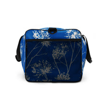 Load image into Gallery viewer, BLUE AND WHITE FLORAL Duffle bag
