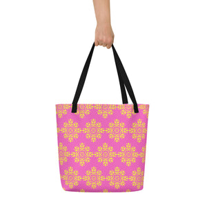 FAVOIRE All-Over Print Large Tote Bag