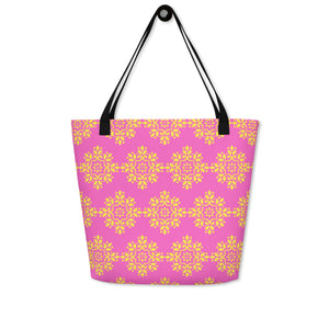 FAVOIRE All-Over Print Large Tote Bag