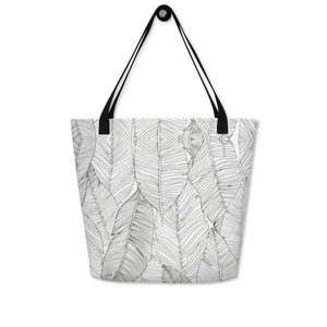 BANANA LEAF All-Over Print Large Tote Bag