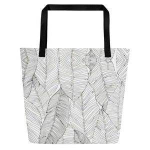 BANANA LEAF All-Over Print Large Tote Bag