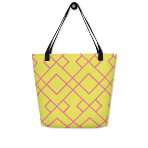 NATALIE All-Over Print Large Tote Bag