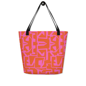 ECHELON All-Over Print Large Tote Bag