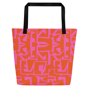 ECHELON All-Over Print Large Tote Bag