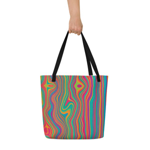 CALI All-Over Print Large Tote Bag