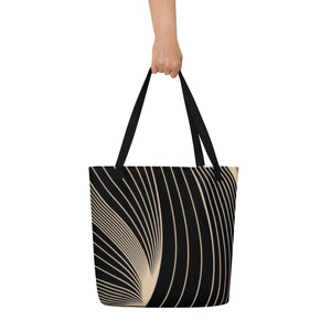 MODERN WAVE All-Over Print Large Tote Bag