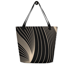 MODERN WAVE All-Over Print Large Tote Bag