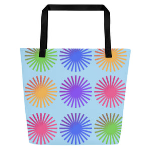 CELEBRATE All-Over Print Large Tote Bag