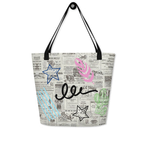 GRAFFITI All-Over Print Large Tote Bag