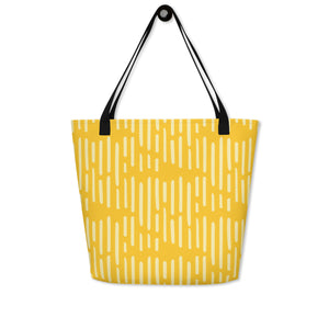 MODERN LINES All-Over Print Large Tote Bag