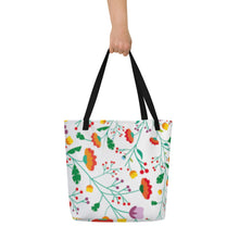 Load image into Gallery viewer, FIELD OF FLOWERS All-Over Print Large Tote Bag
