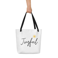 Load image into Gallery viewer, JOYFUL All-Over Print Large Tote Bag
