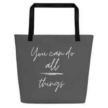 Load image into Gallery viewer, YOU CAN DO ALL THINGS All-Over Print Large Tote Bag
