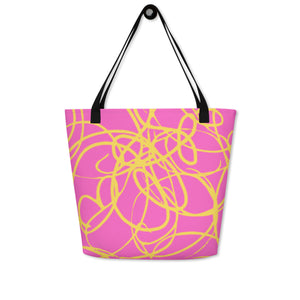 MODERN ART All-Over Print Large Tote Bag