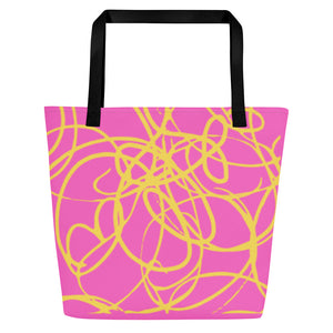 MODERN ART All-Over Print Large Tote Bag