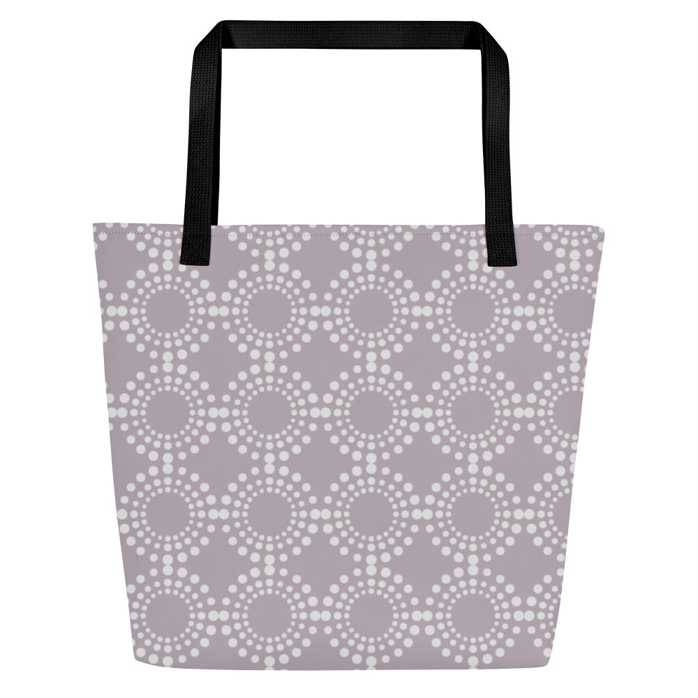 MODERN CIRCLES All-Over Print Large Tote Bag