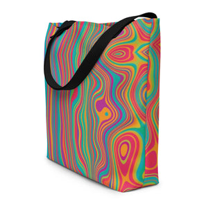 CALI All-Over Print Large Tote Bag