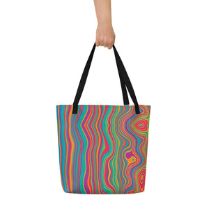 CALI All-Over Print Large Tote Bag