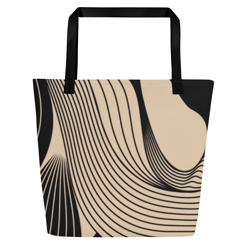 MODERN WAVE All-Over Print Large Tote Bag