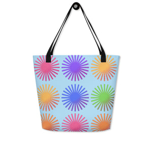 CELEBRATE All-Over Print Large Tote Bag