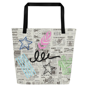 GRAFFITI All-Over Print Large Tote Bag