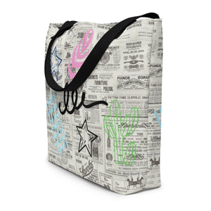 GRAFFITI All-Over Print Large Tote Bag