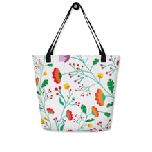 Load image into Gallery viewer, FIELD OF FLOWERS All-Over Print Large Tote Bag
