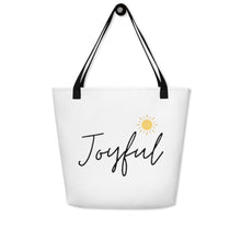 Load image into Gallery viewer, JOYFUL All-Over Print Large Tote Bag
