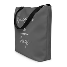 Load image into Gallery viewer, YOU CAN DO ALL THINGS All-Over Print Large Tote Bag
