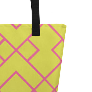 NATALIE All-Over Print Large Tote Bag