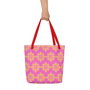 FAVOIRE All-Over Print Large Tote Bag