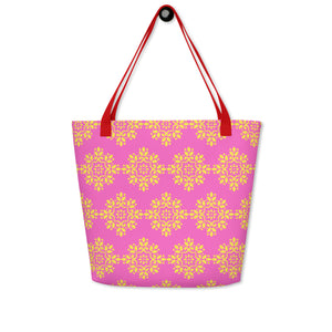 FAVOIRE All-Over Print Large Tote Bag