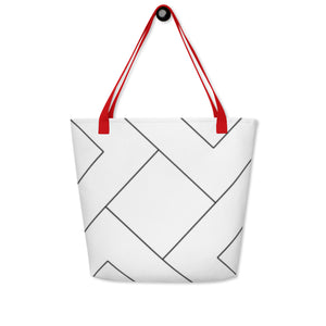 MODERN LINES All-Over Print Large Tote Bag