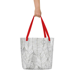 BANANA LEAF All-Over Print Large Tote Bag