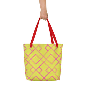 NATALIE All-Over Print Large Tote Bag