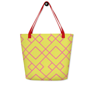 NATALIE All-Over Print Large Tote Bag