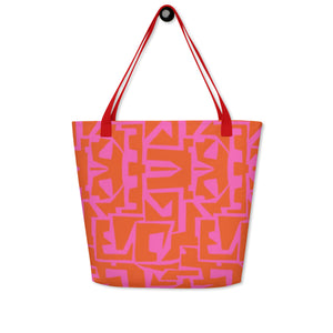 ECHELON All-Over Print Large Tote Bag