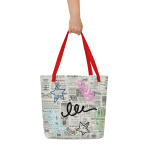 GRAFFITI All-Over Print Large Tote Bag